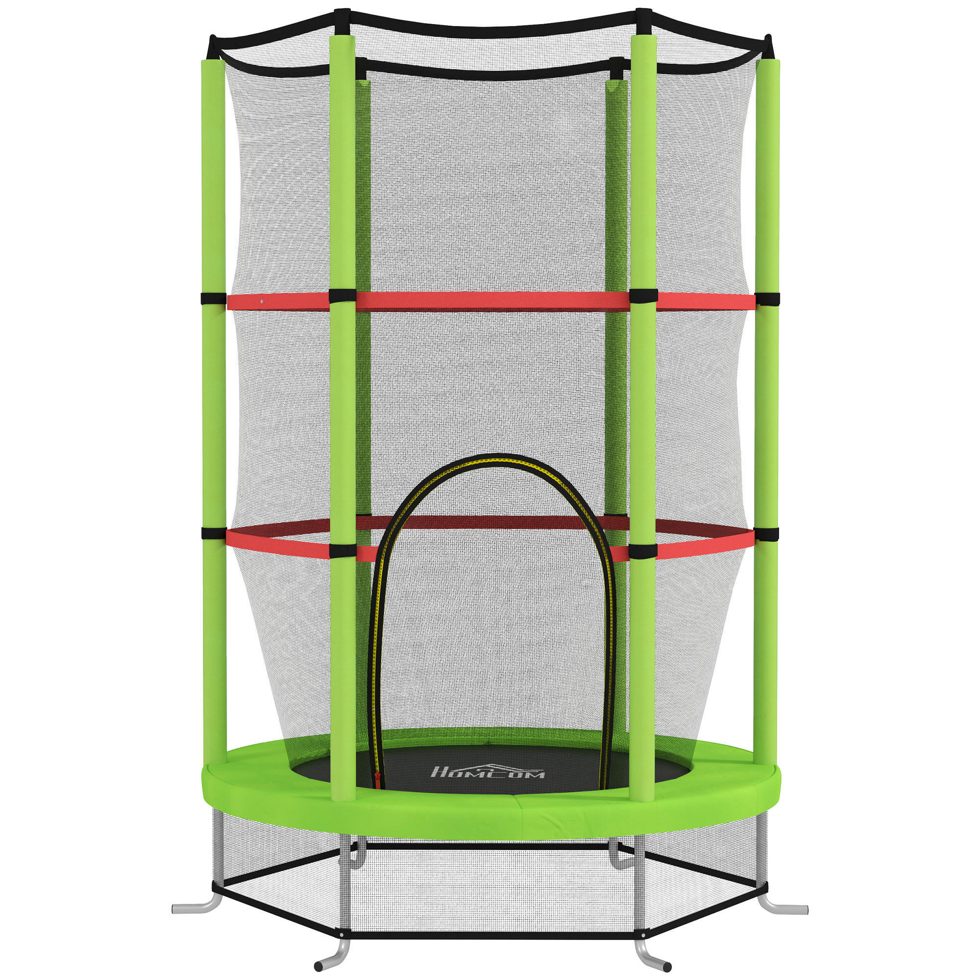 HOMCOM Cama Elástica Infantil HOMCOM 140x140x190 cm Verde
