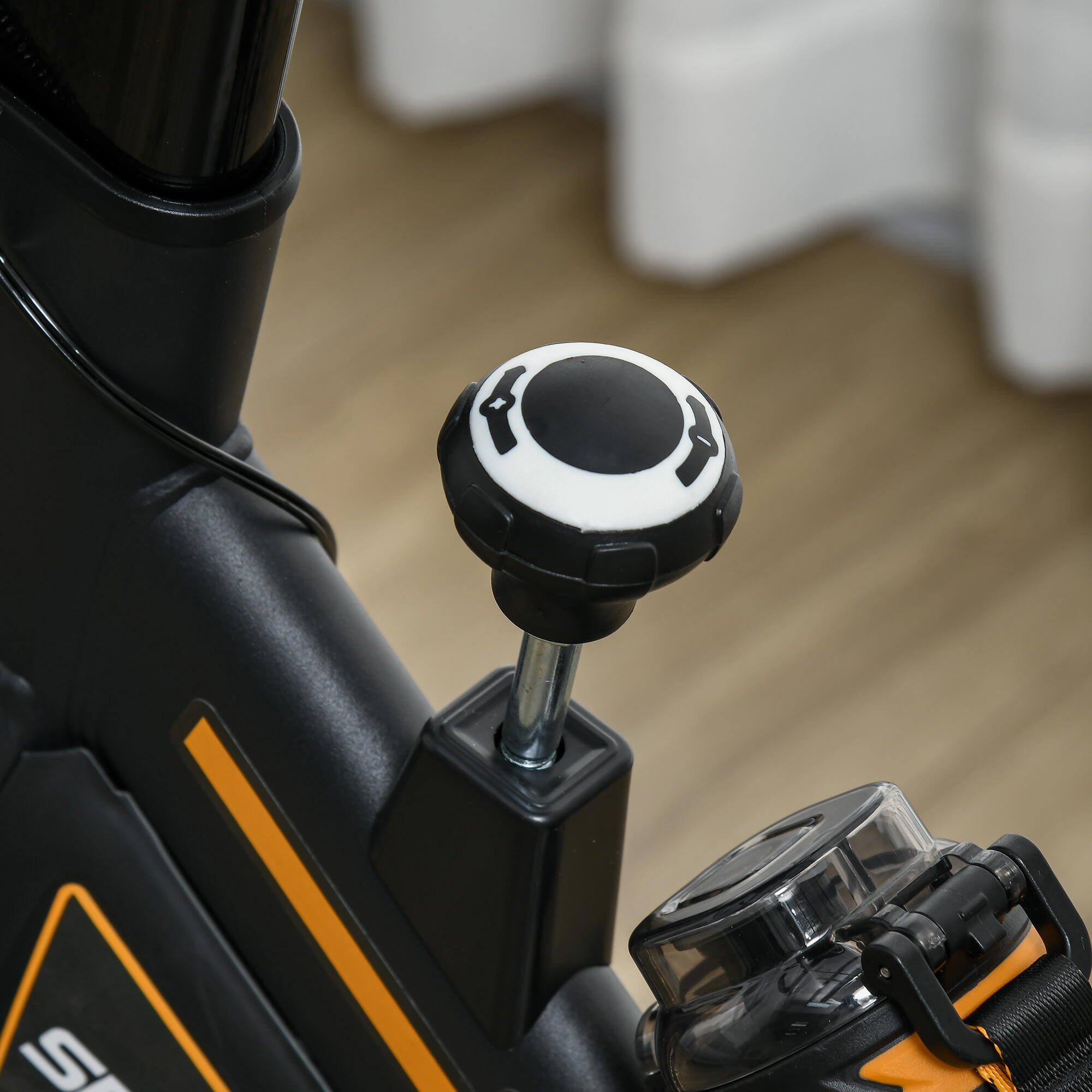 Bicicleta estática 103x48x115cm preto e laranja HOMCOM 5/7