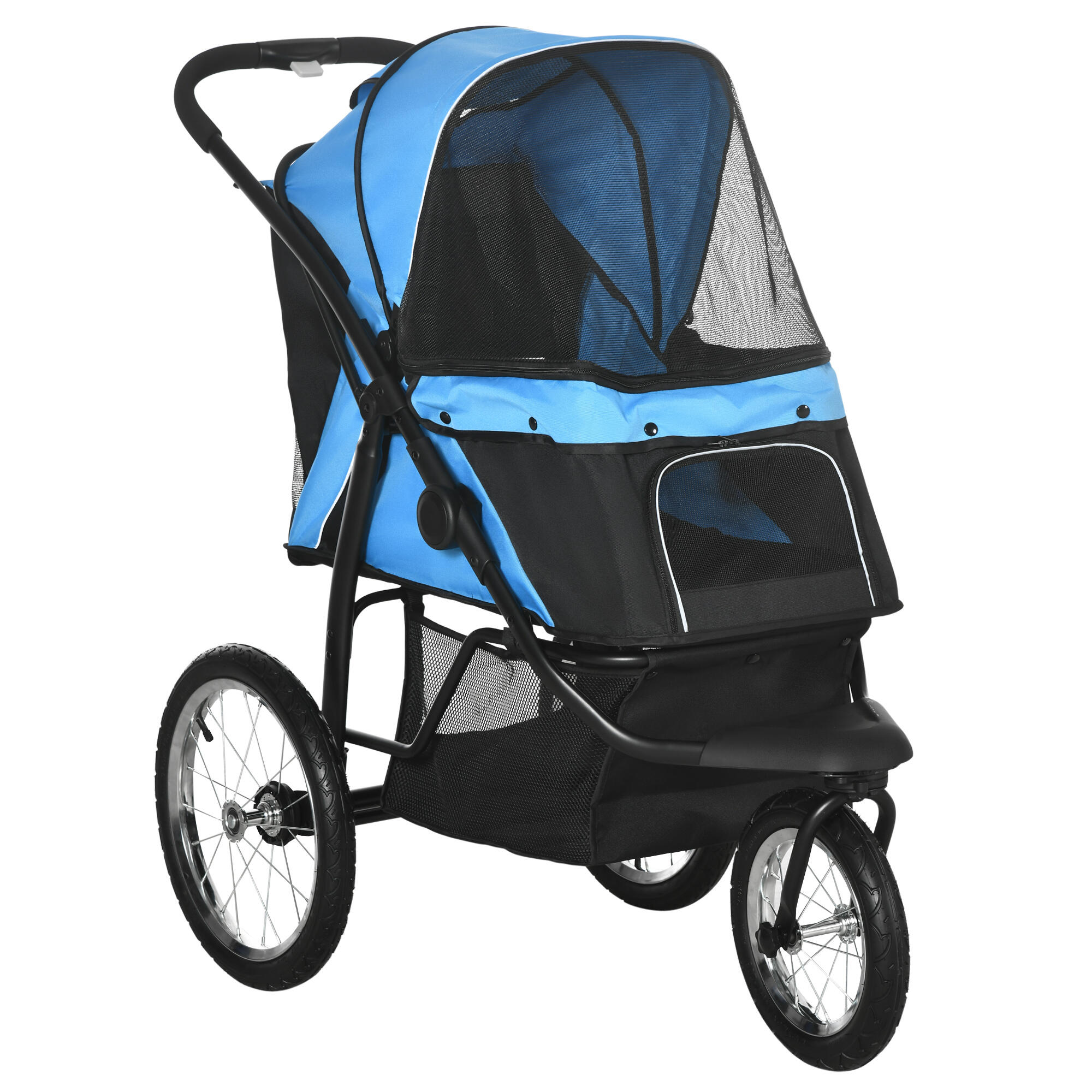 PAWHUT Carrinho de passeio para animais de estimação 111x58x107 cm azul PawHut