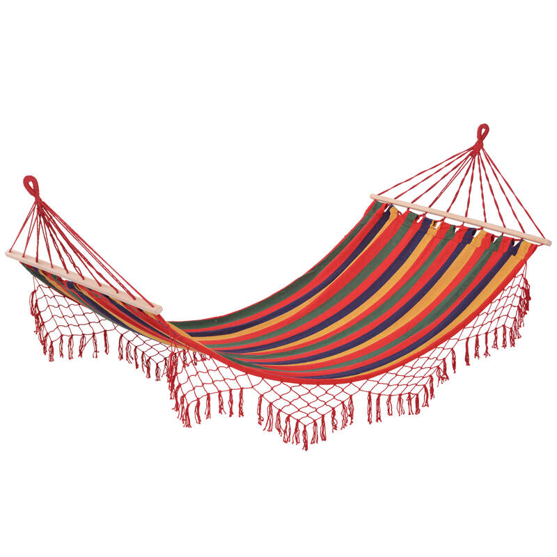 Hamaca Colgante Outsunny 200x100x1.8 cm Multicolor