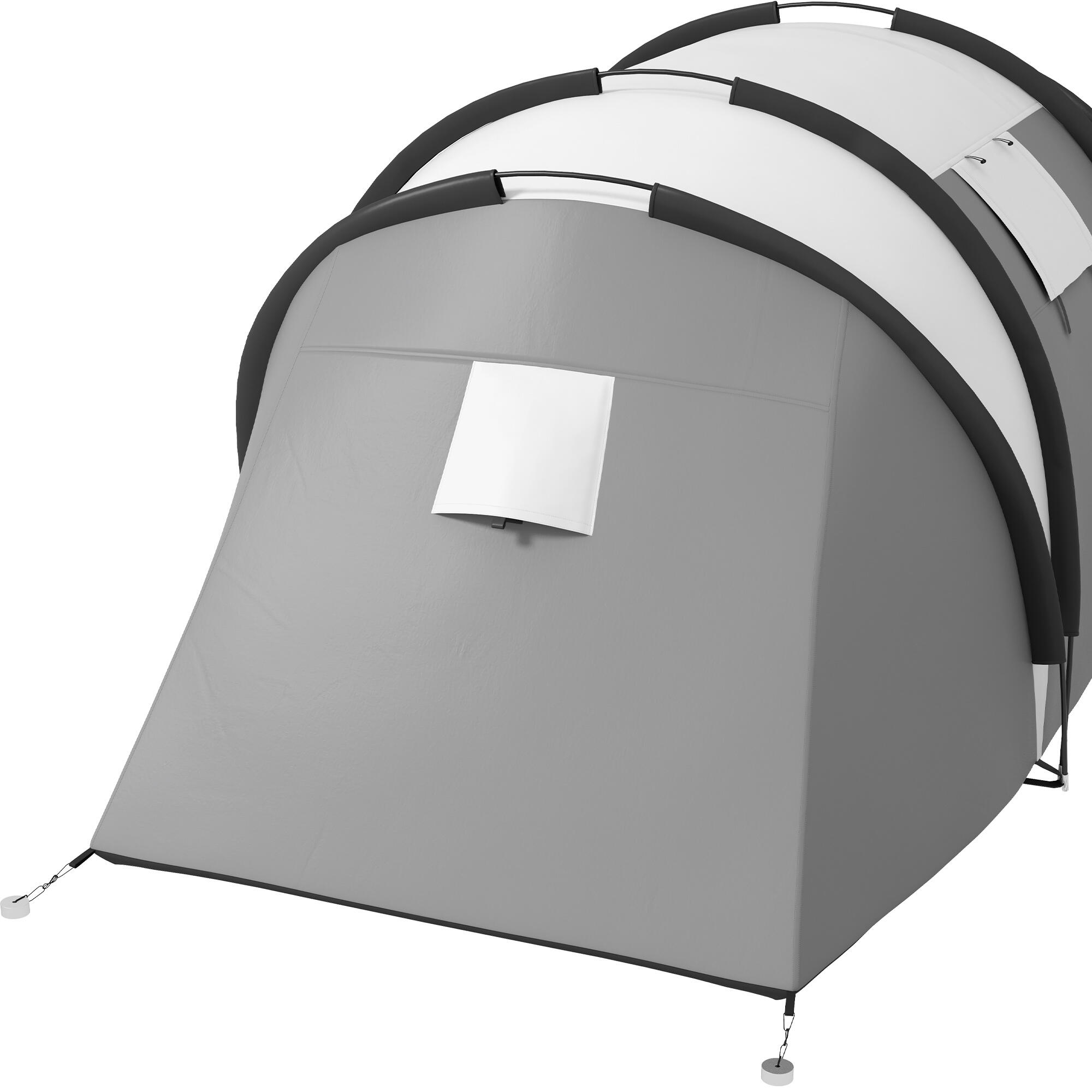Tenda de campismo 450x220x180 cm cinzento Outsunny 5/7