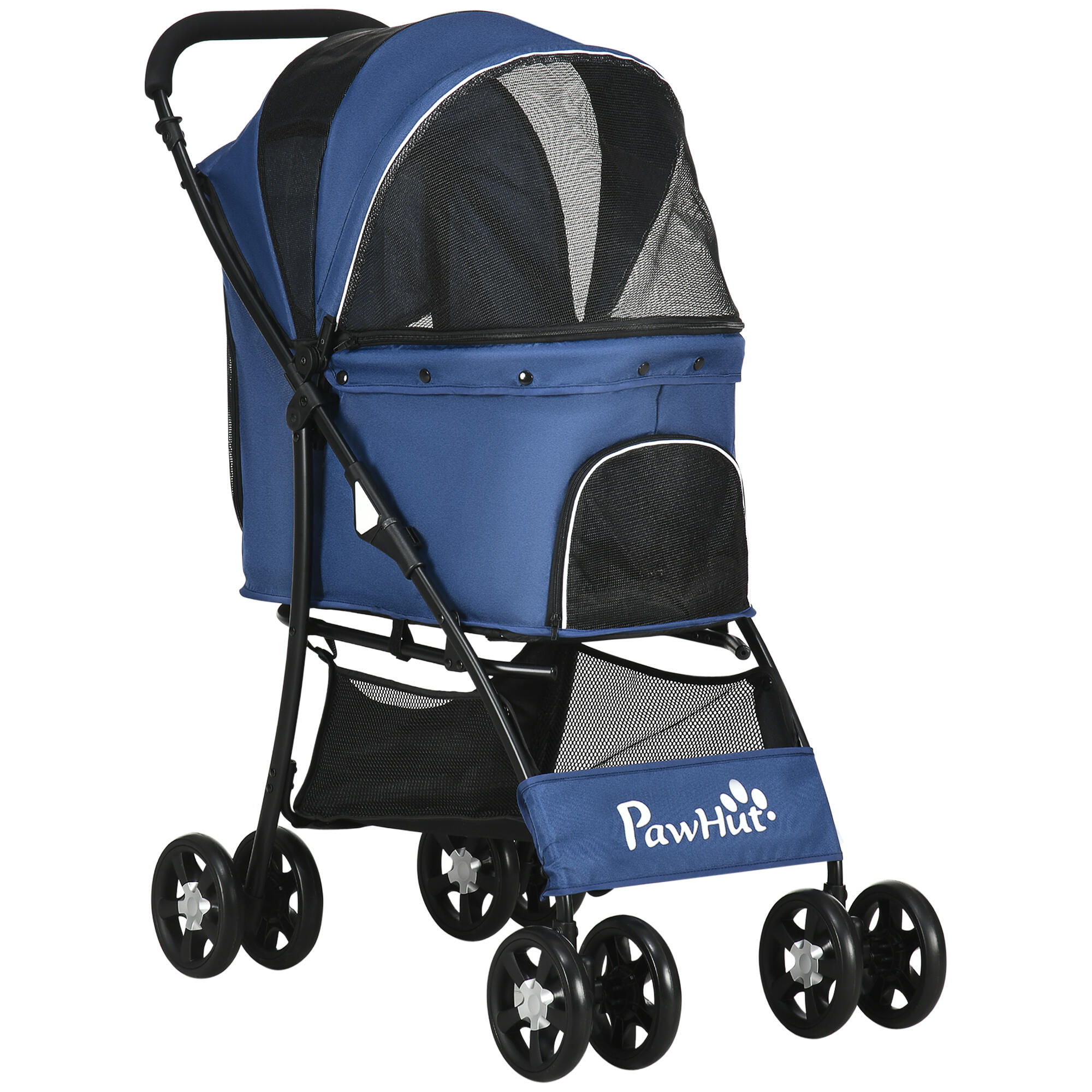 PAWHUT Carrinho de passeio para animais de estimação 81x48x99 cm azul PawHut