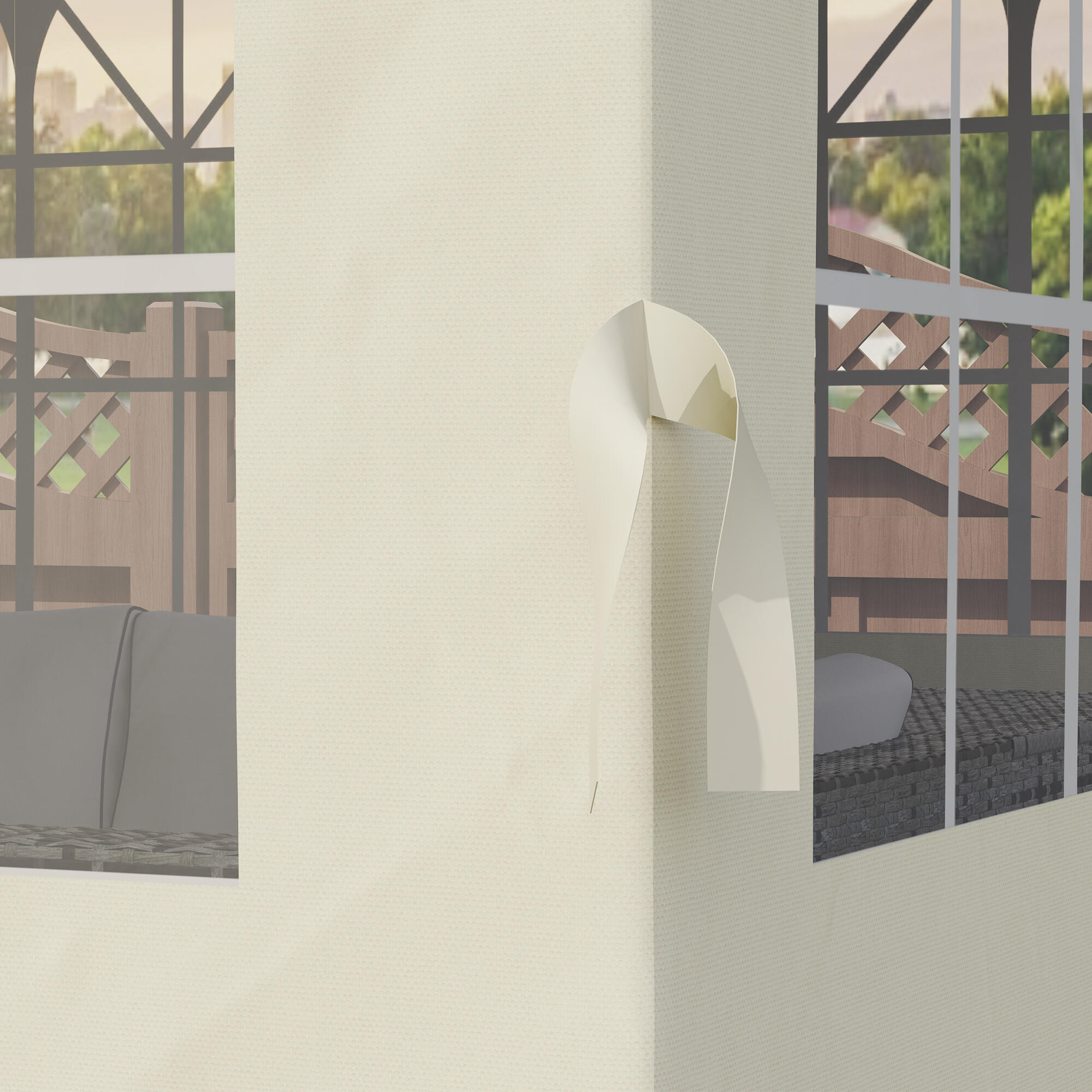 Laterales para Carpa Outsunny 302x205 cm Crema 5/7