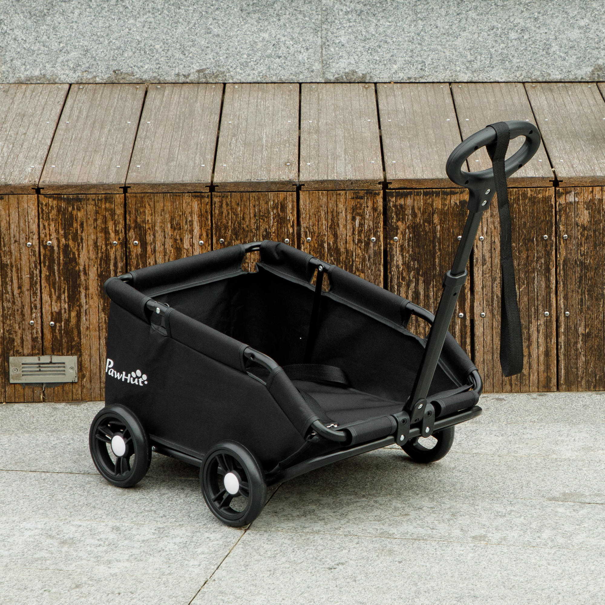 Cochecito para Perros PawHut 53x45x28 cm Negro 2/7