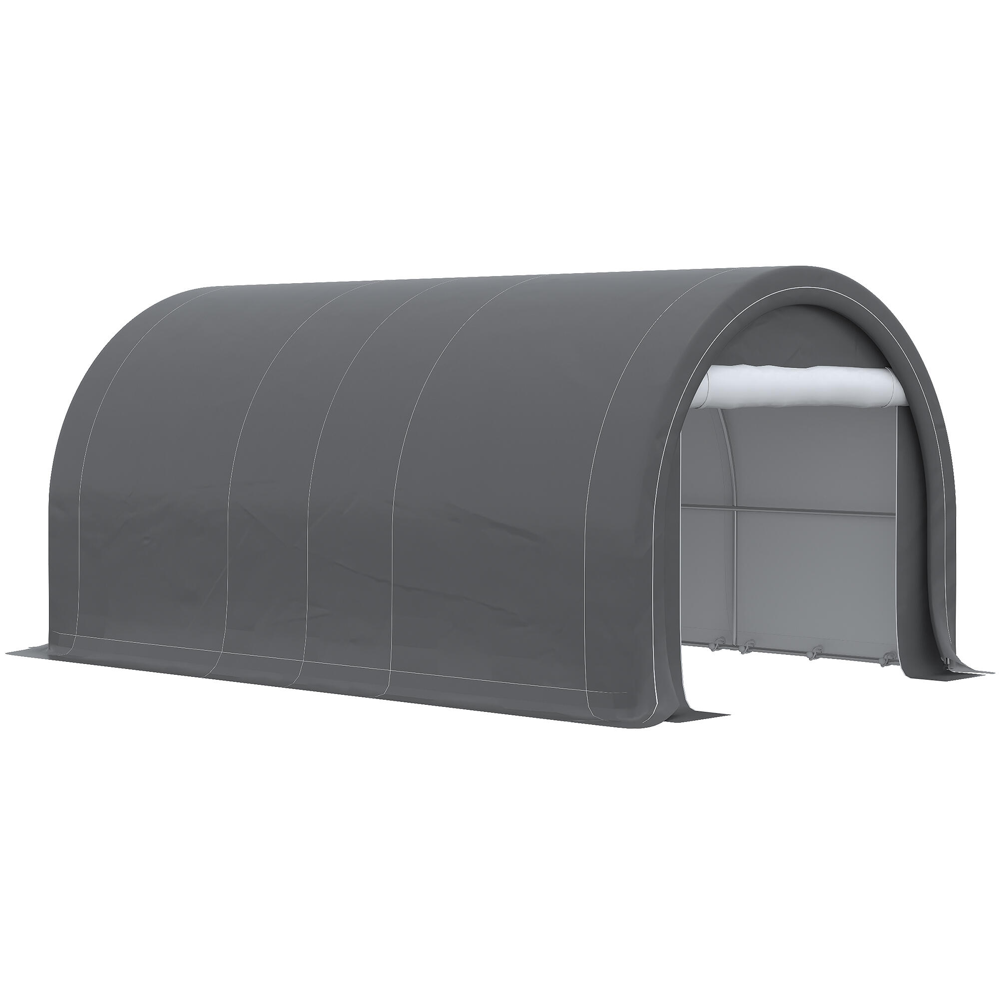 Carpa para Garaje Outsunny 500x300x240 cm Gris 6/7