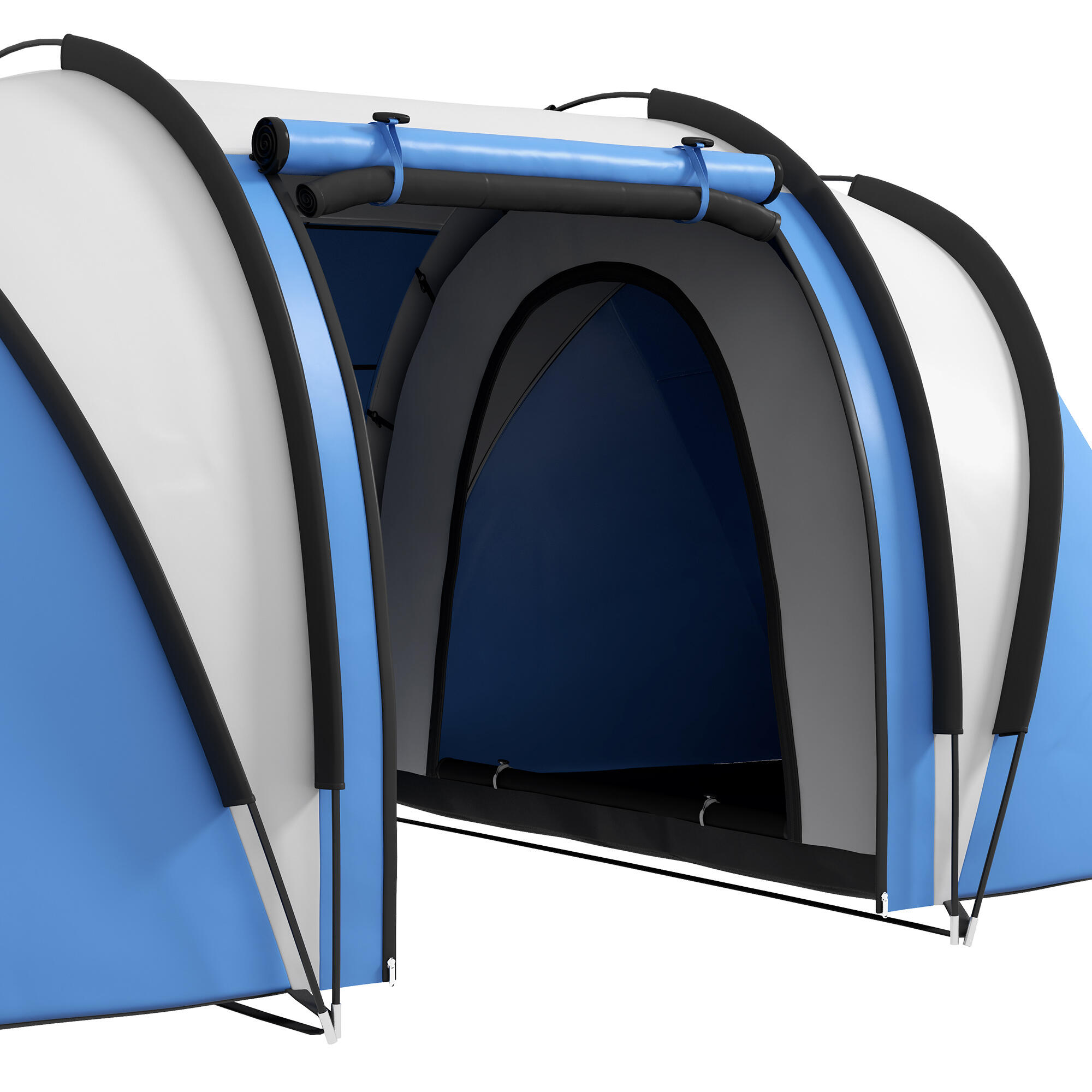 Tienda de Campaña Outsunny 450x220x180 cm Gris, Azul 4/7