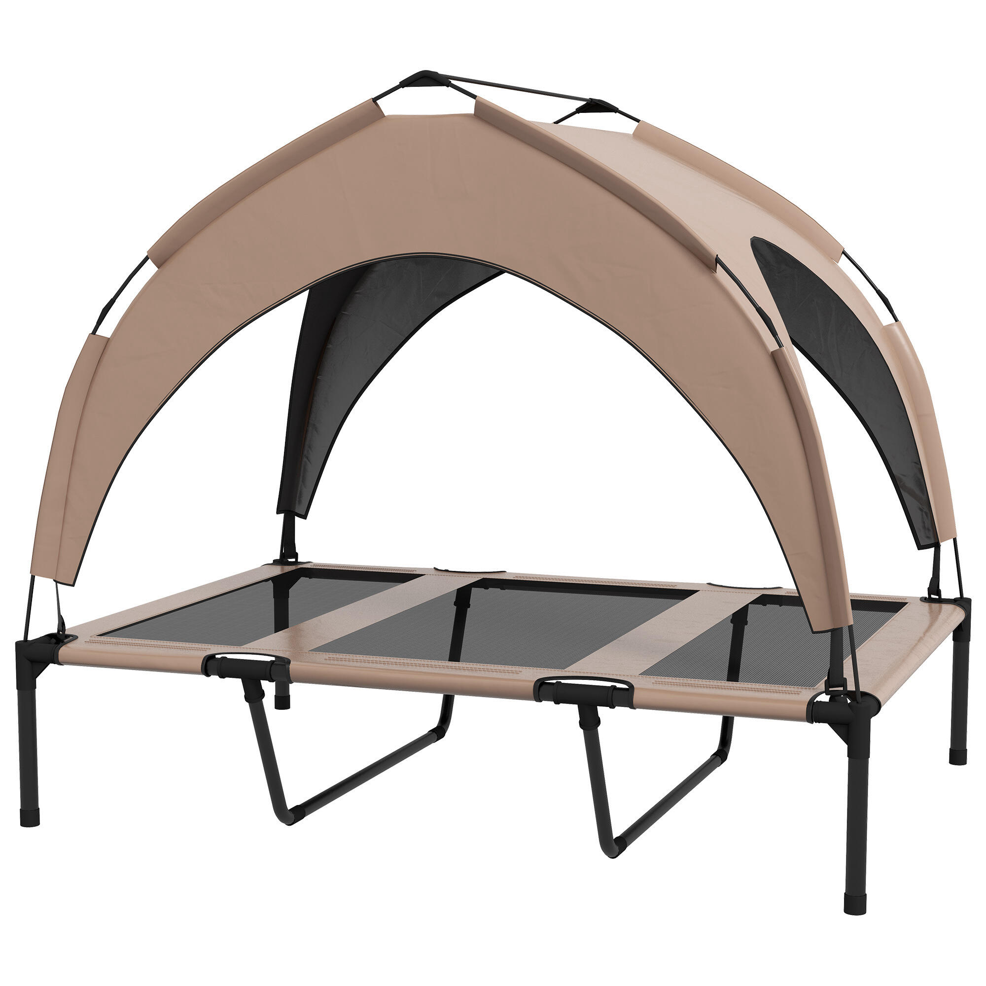 Cama elevada para cães 76x61x69,5 cm marrom PawHut