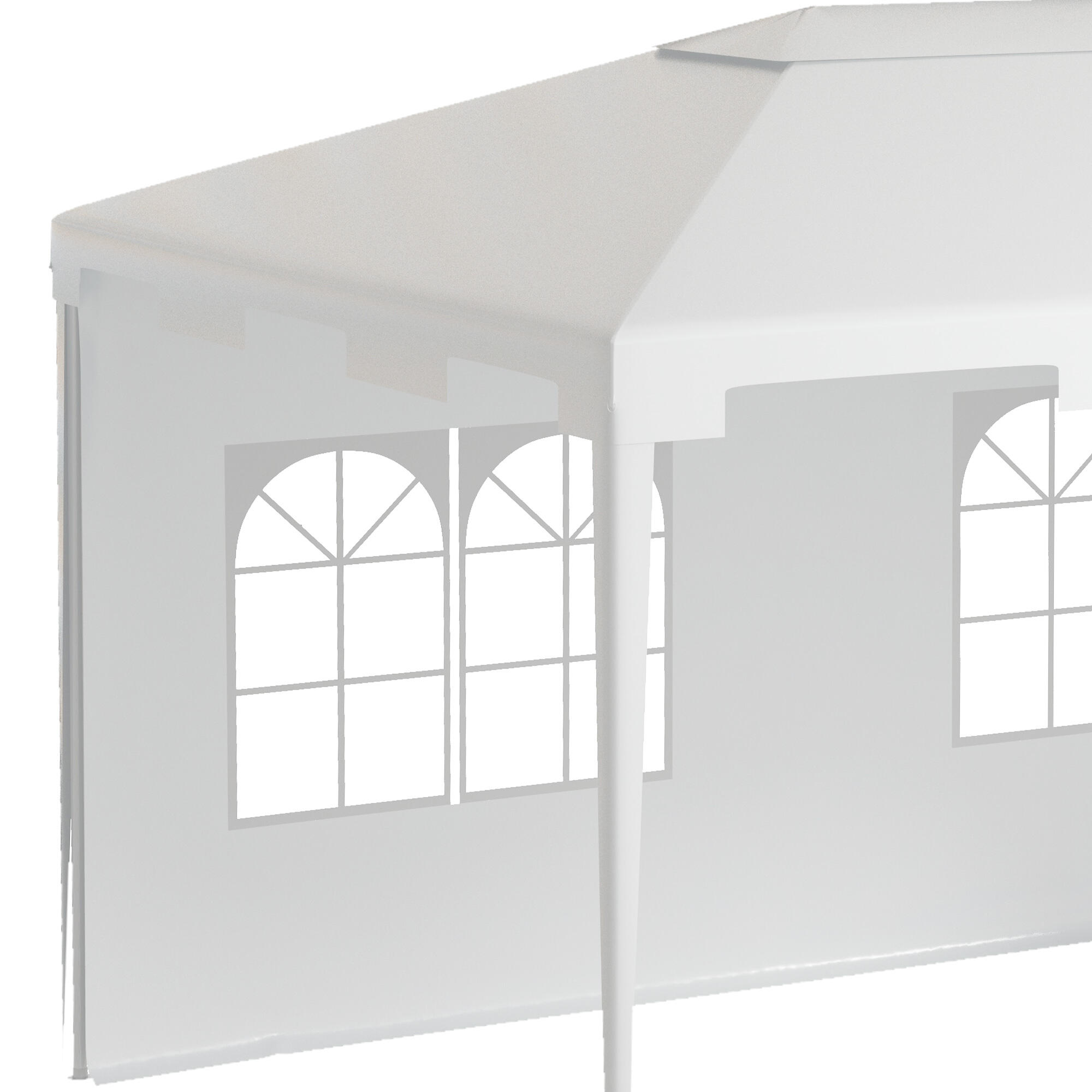 Tenda de jardim 395x295x255 cm branco Outsunny 5/7