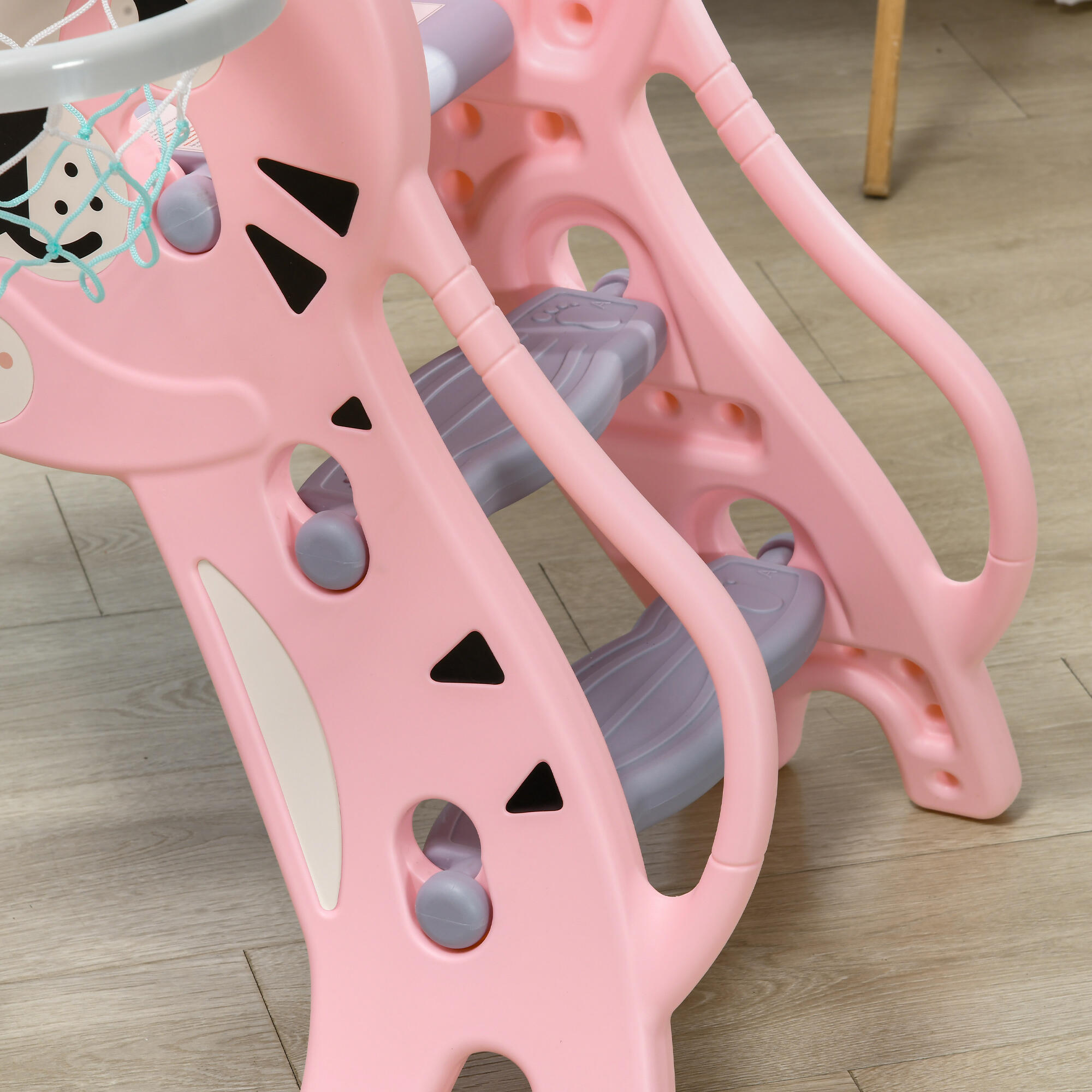 Escorrega para crianças 133x60x70 cm rosa AIYAPLAY 4/7