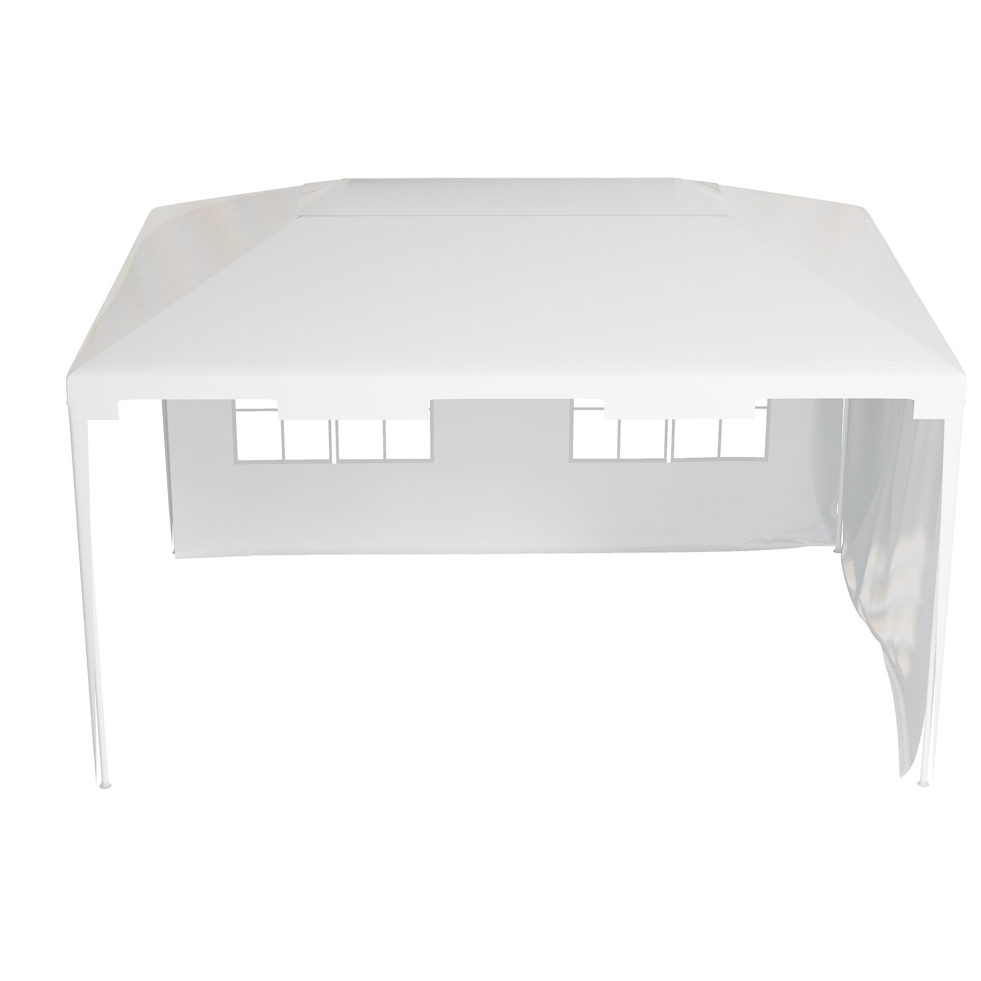 Tenda de jardim 395x295x255 cm branco Outsunny 4/7