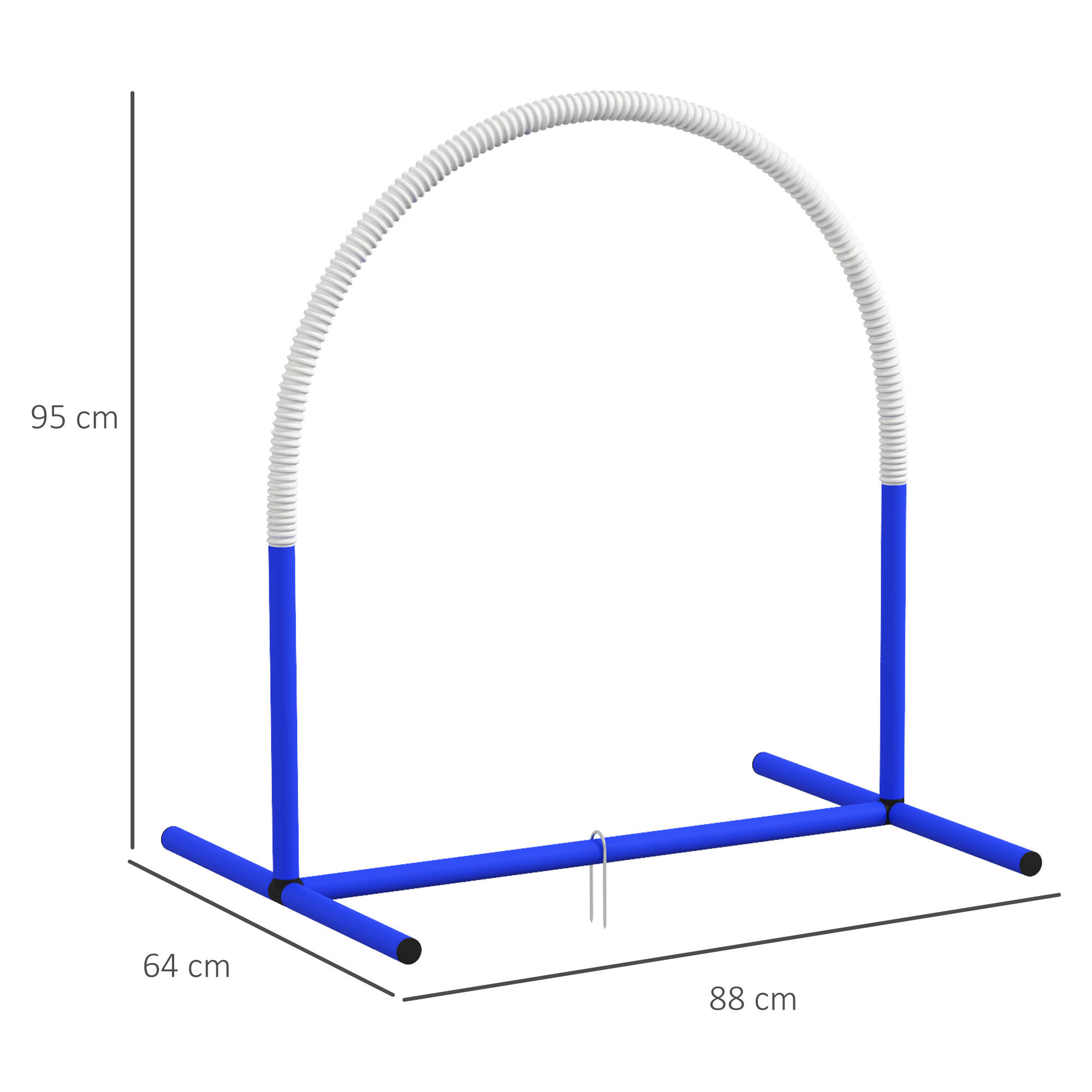 Conjunto de Entrenamiento PawHut 88x64x95 cm Azul y Blanco 3/7