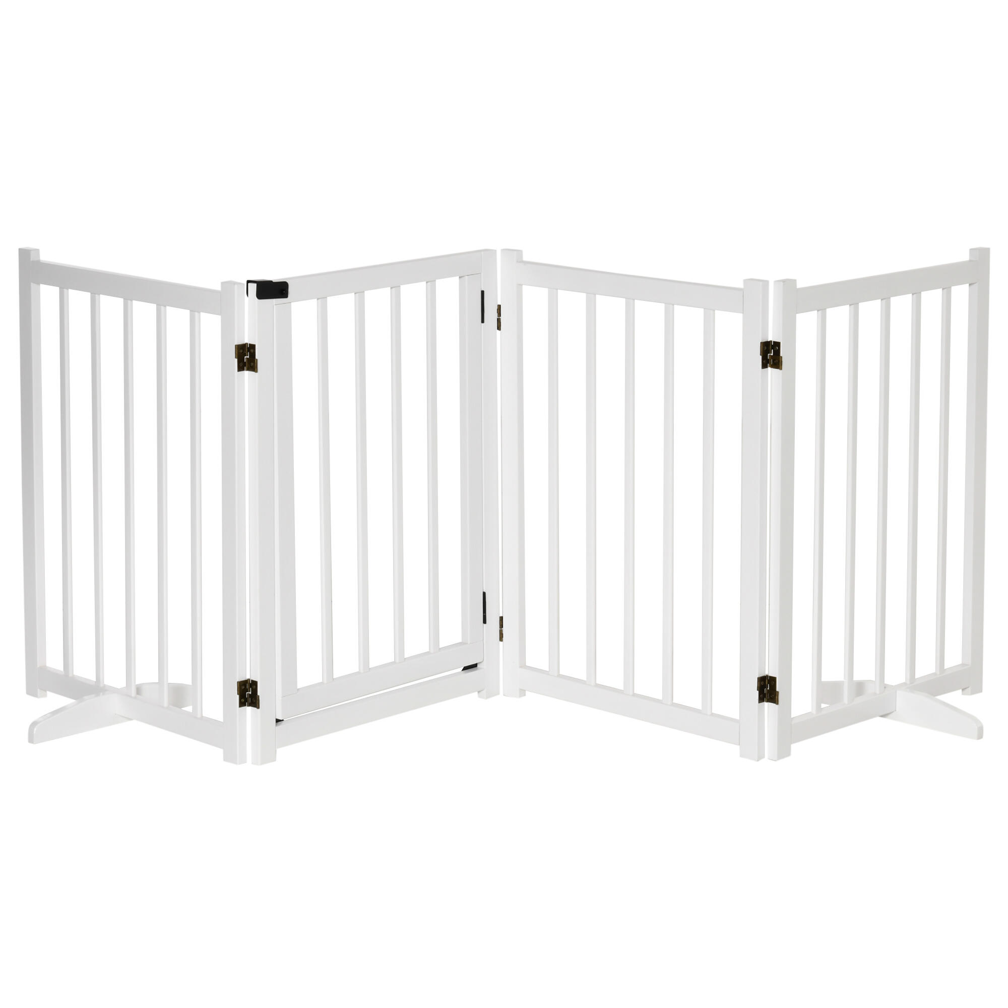 Barreira de segurança cães 237,5x36x80 cm branco pawhut
