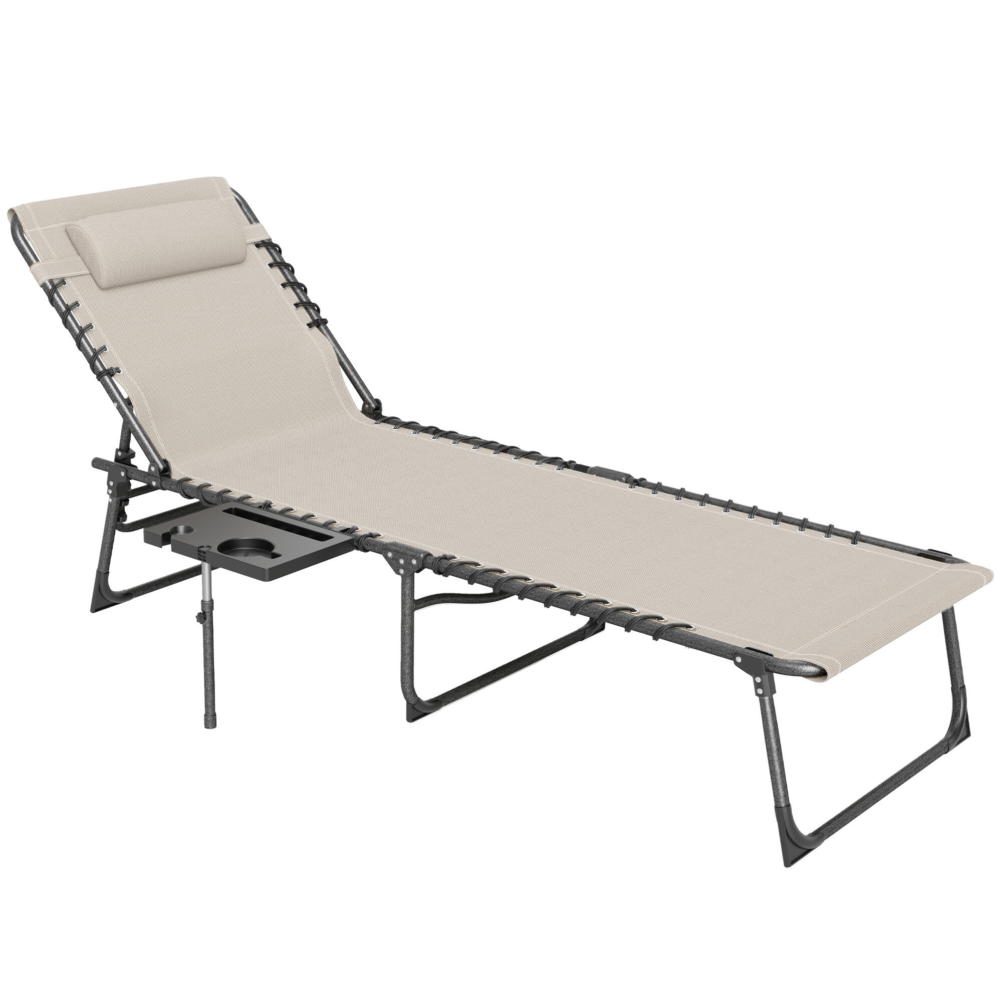 Outsunny Espreguiçadeira 60X190x31 Cm Creme Branco Bege da Decathlon