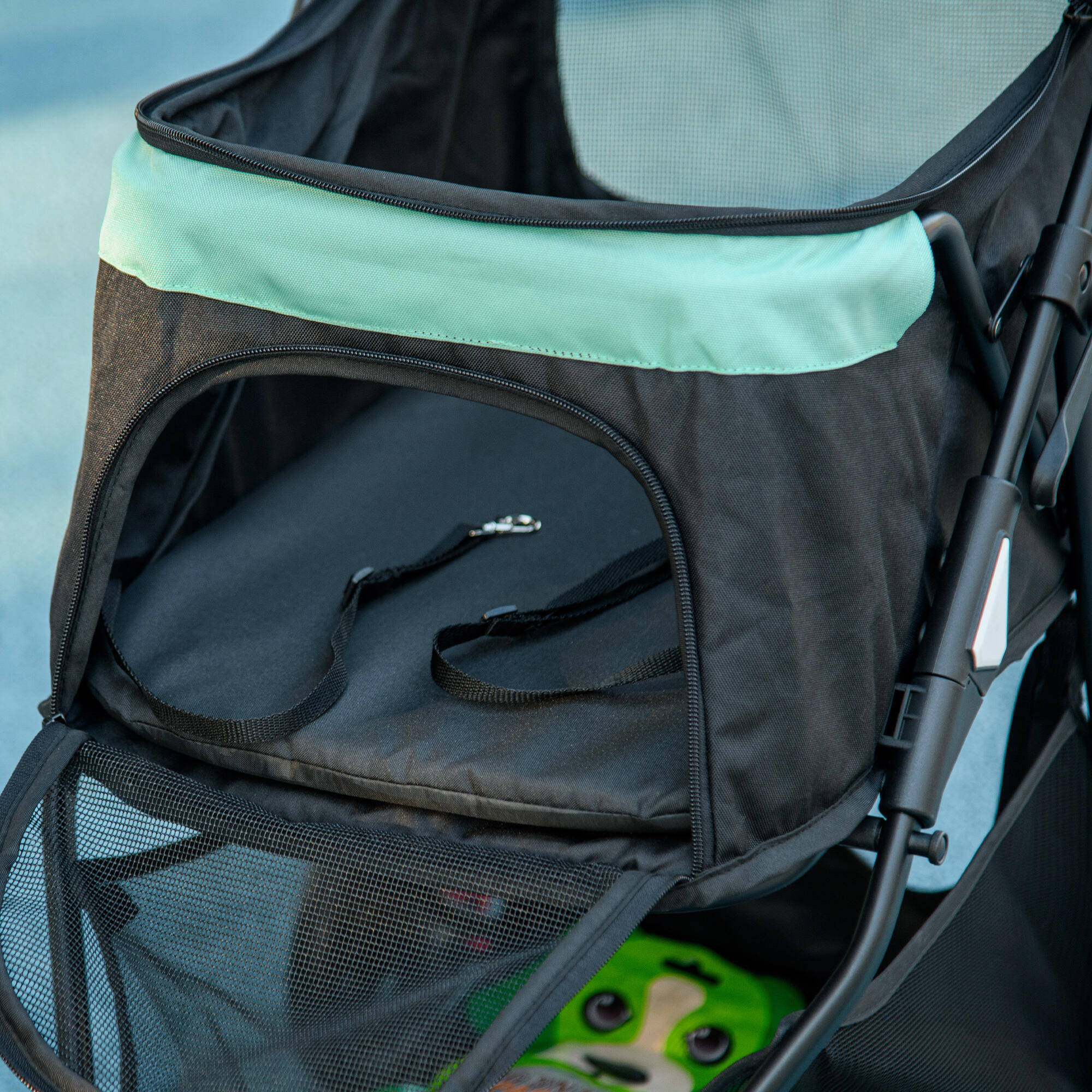 Carrinho de passeio para animais de estimação 80,5x51,5x100 cm verde PawHut 6/7