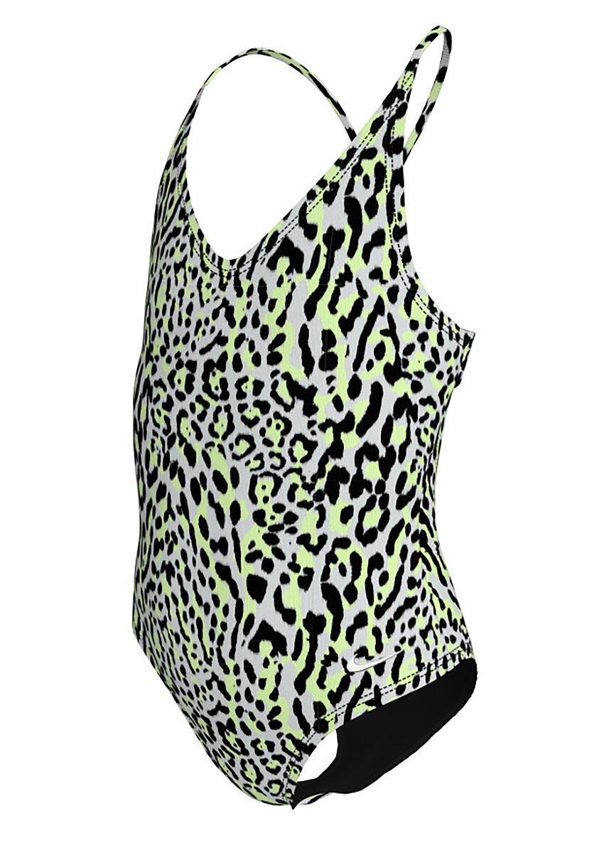 Nike Girls Wild Lace Up One Piece Swimsuits - Barely Volt 3/4