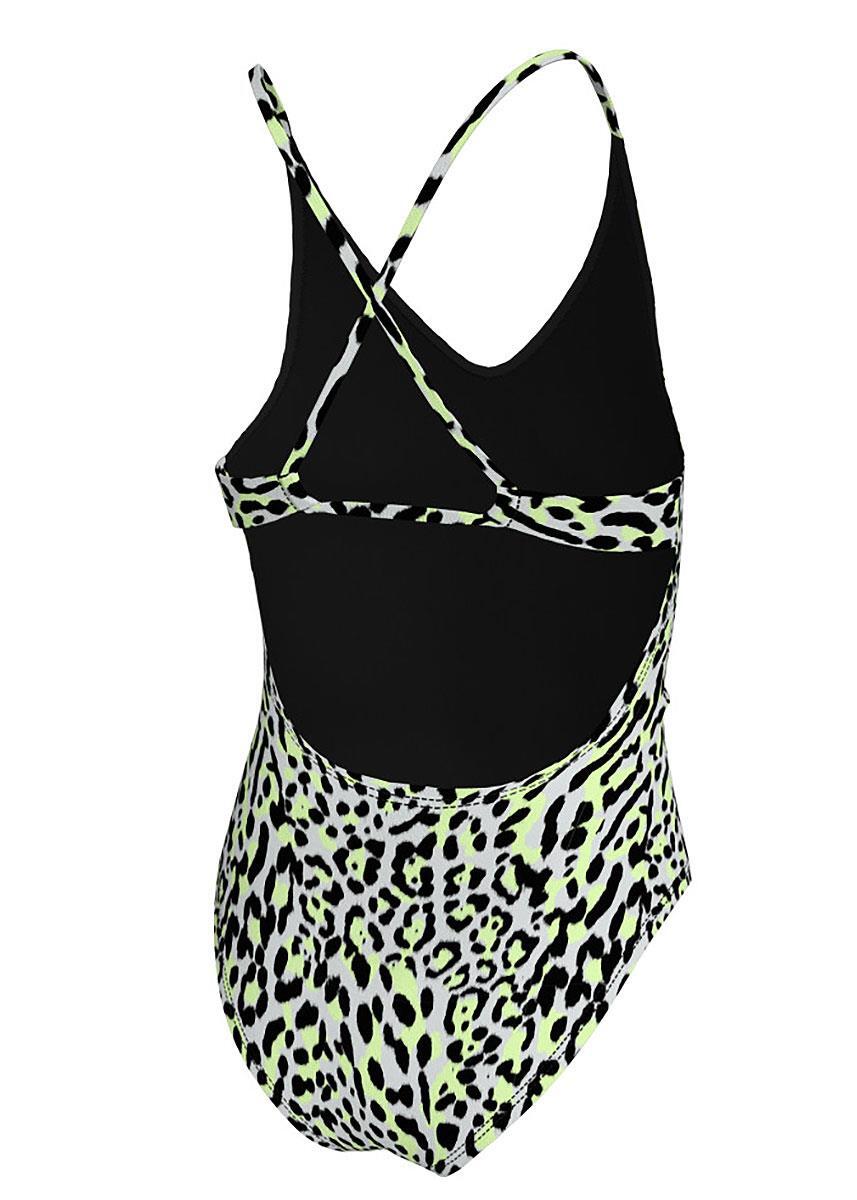 Nike Girls Wild Lace Up One Piece Swimsuits - Barely Volt 2/4