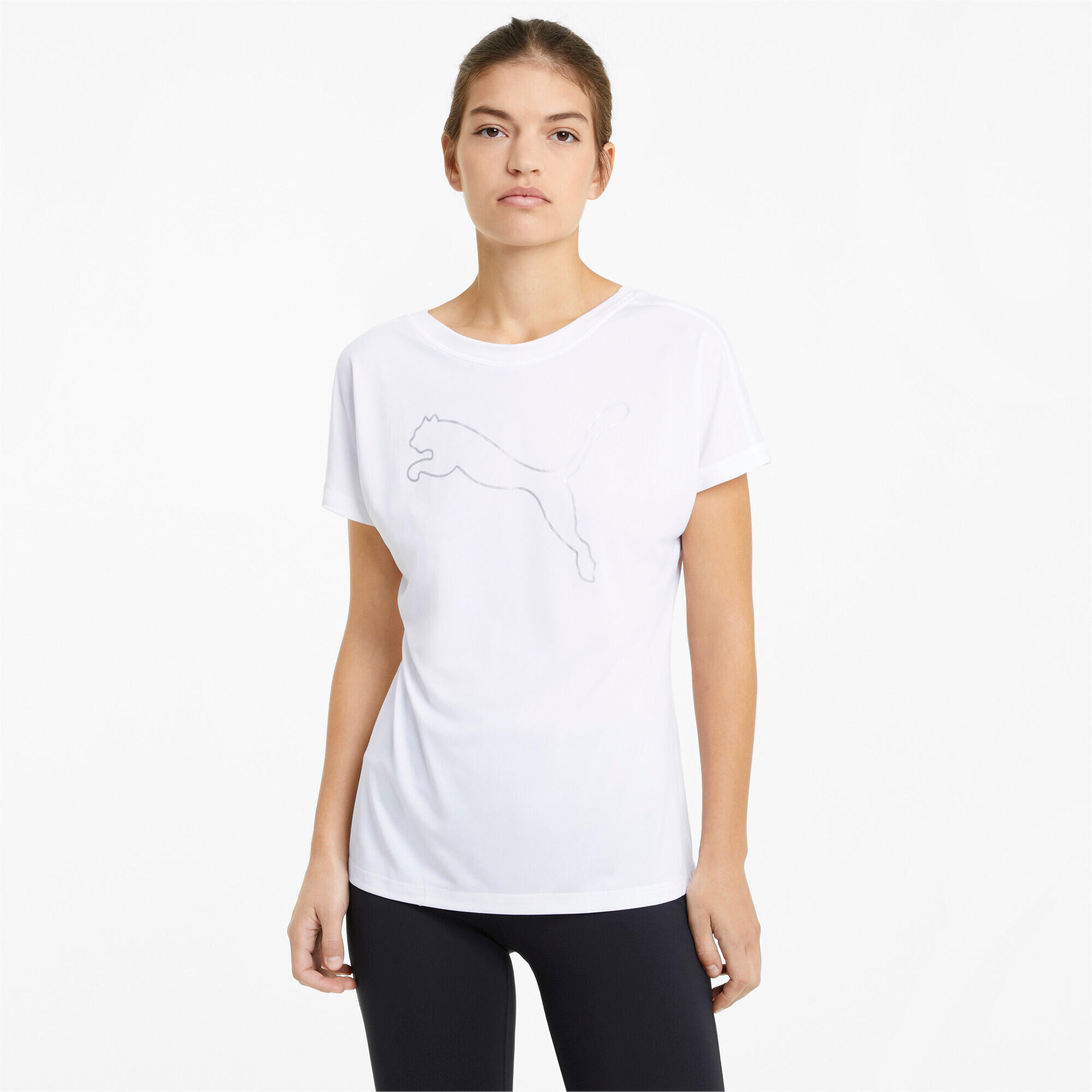 Puma Damen T-Shirt Train Fav Jersey Cat Tee 520260 3/8
