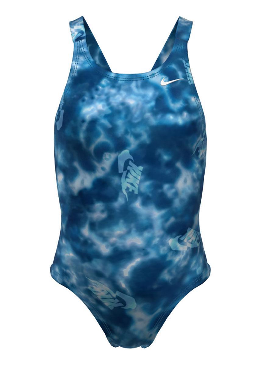 Nike Girls Fastback One Piece Swimsuit - Blue 3/4