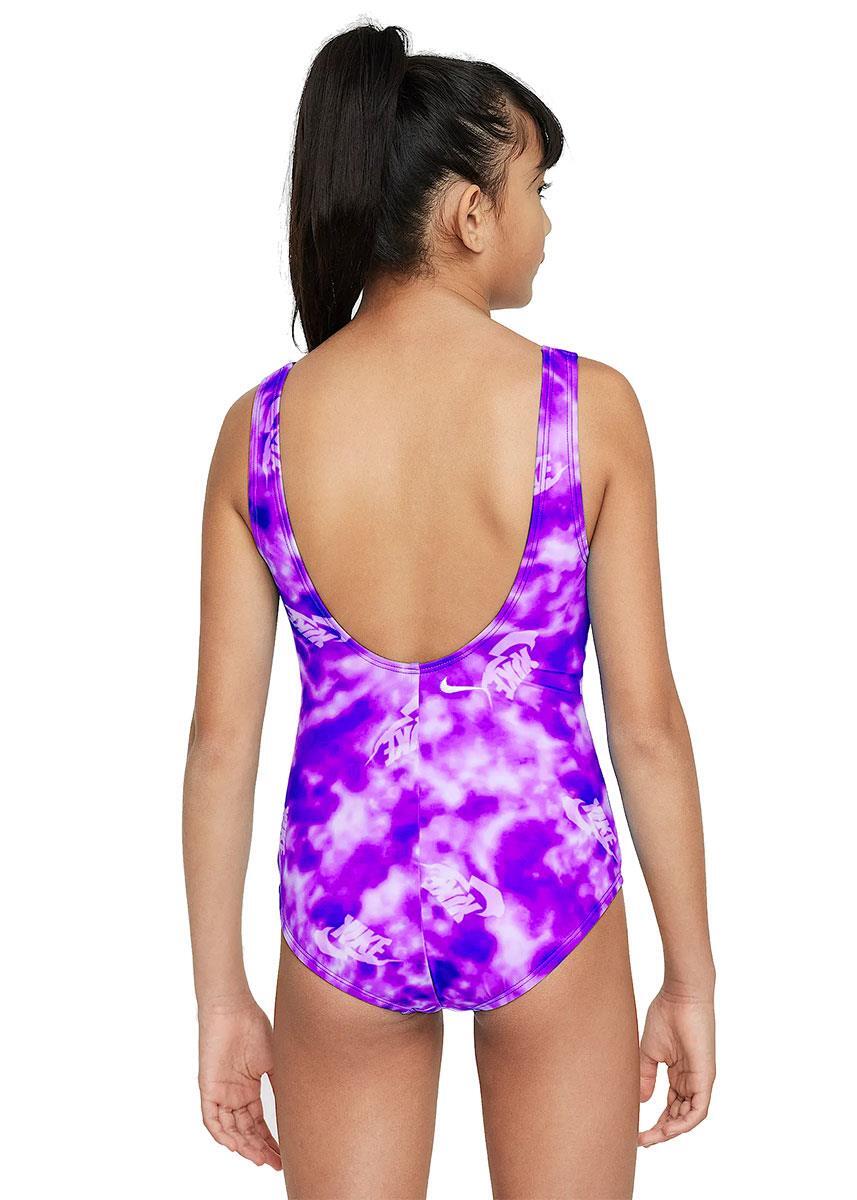 Nike Girls U-Back One Piece Swimsuits - Vivid Purple 2/4