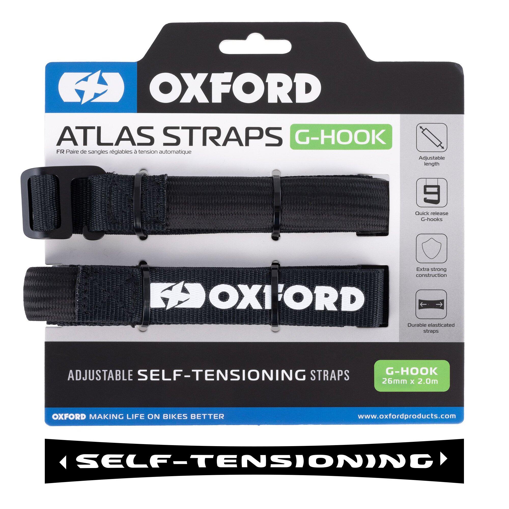 OXFORD Oxford Atlas G-Hook 26mm x 2.0M Black (Pair)