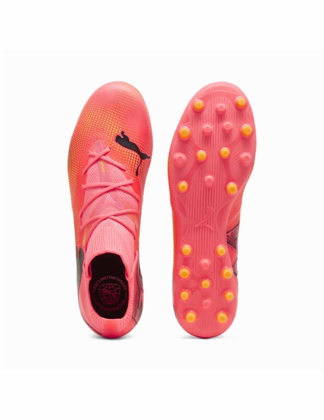 Sapatilhas de futebol com travas para homem Puma Future 7 Match MG Rosa 4/5