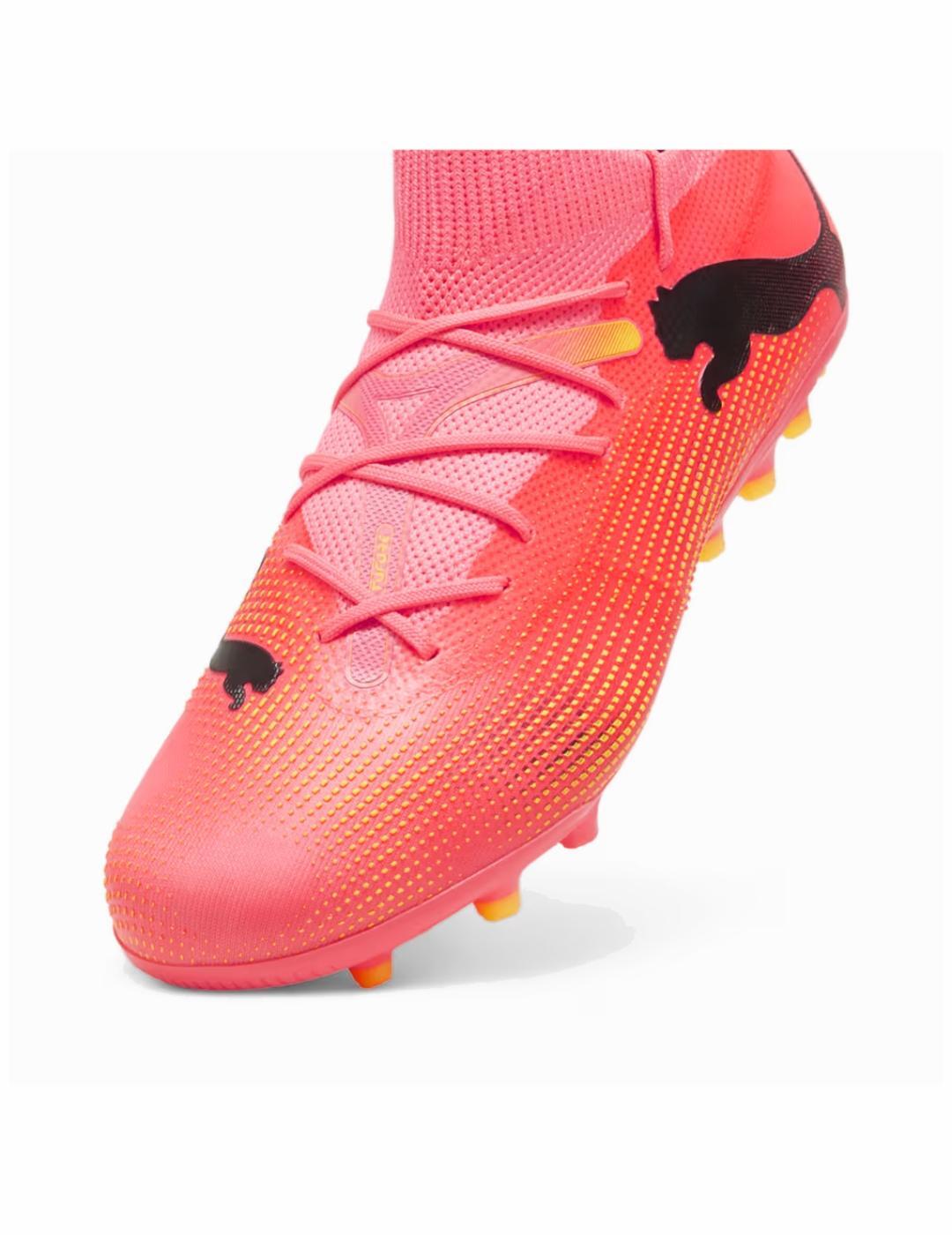 Sapatilhas de futebol com travas para homem Puma Future 7 Match MG Rosa 5/5
