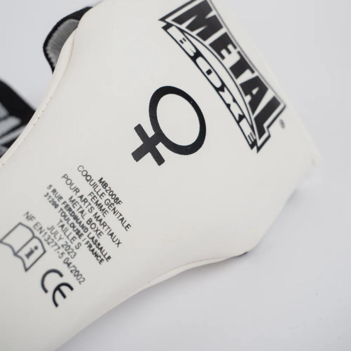 Metal Boxe Coquille De Protection Femme Blanc S 4/6