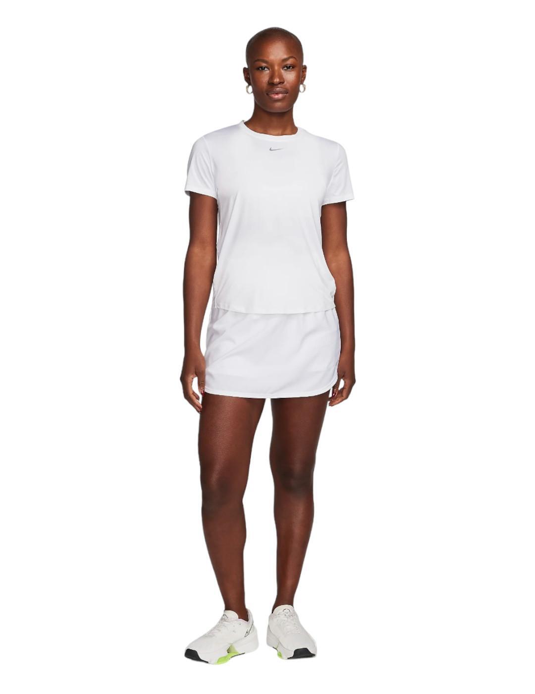 Maillot pour femme Nike One classic blanc 3/4