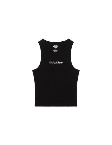 Maglietta da donna Dickies Oakport a coste nera.