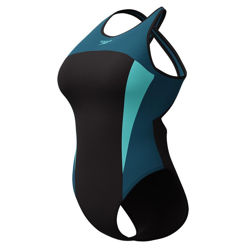 Maillot de bain une pièce Speedo à col haut et dos croisé pour femme 1/6