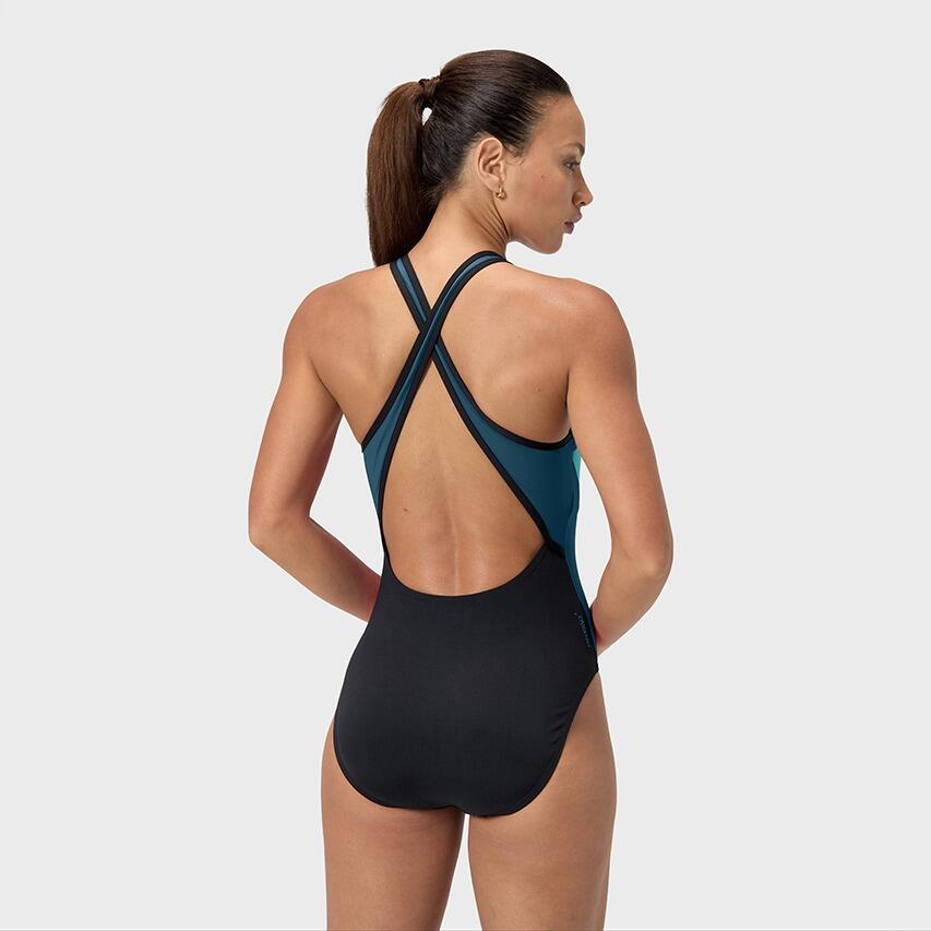Maillot de bain une pièce Speedo à col haut et dos croisé pour femme 5/6