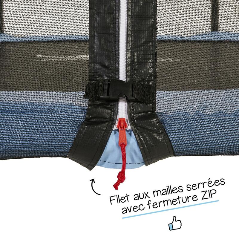 Trampoline de jardin 305 cm + filet de sécurité + échelle | Normes CE/EU