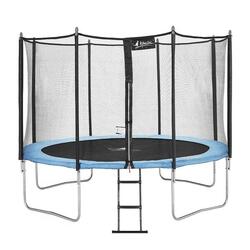 Trampoline de jardin 426 cm + filet de sécurité + échelle | Normes CE/EU