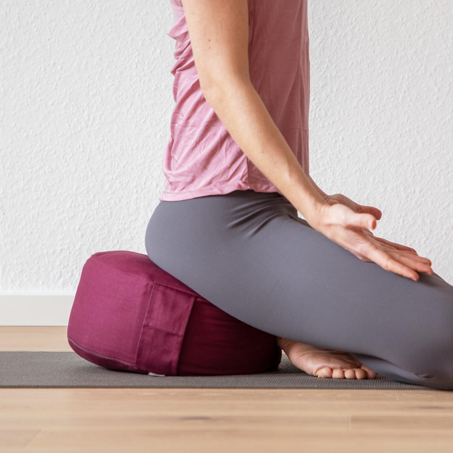 Meditationskissen RONDO ECO mit abnehmbarem Bezug, Dinkelfüllung Dunkelblau 5/6