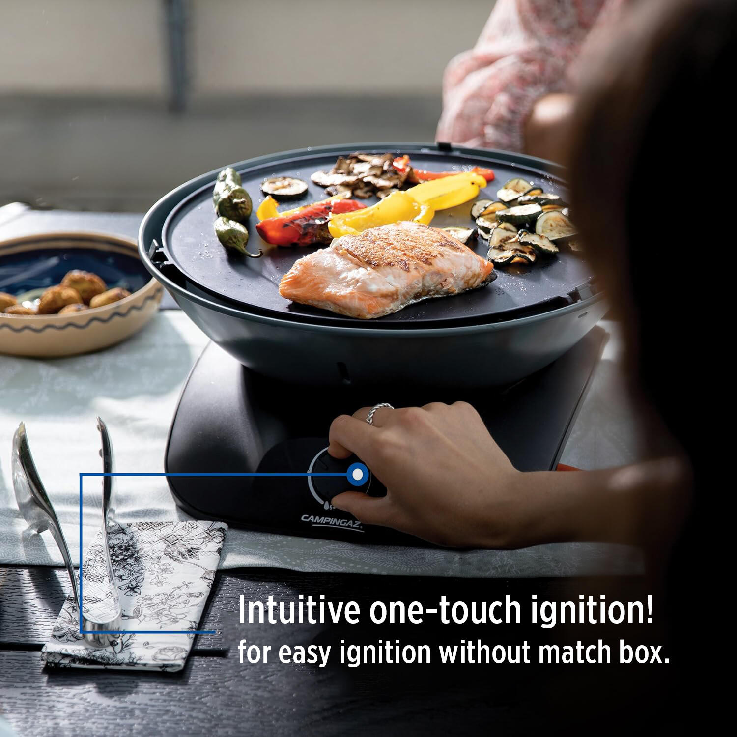 360 Grill CV Camping Stove and Grill With CV 470 cartridge Gas , All-in-One Portable Camping BBQ