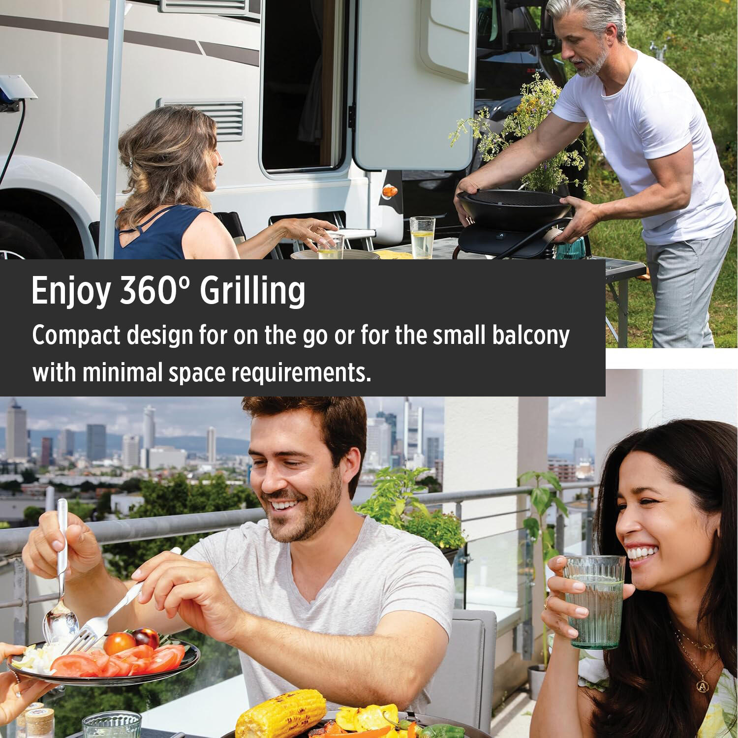 360 Grill CV Camping Stove and Grill With CV 470 cartridge Gas , All-in-One Portable Camping BBQ