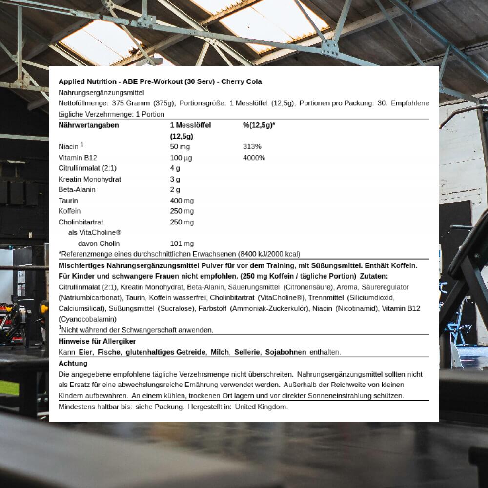 Pre-workout - Abe Ultimate Pre-workout (315g) - Kersencola 3/3