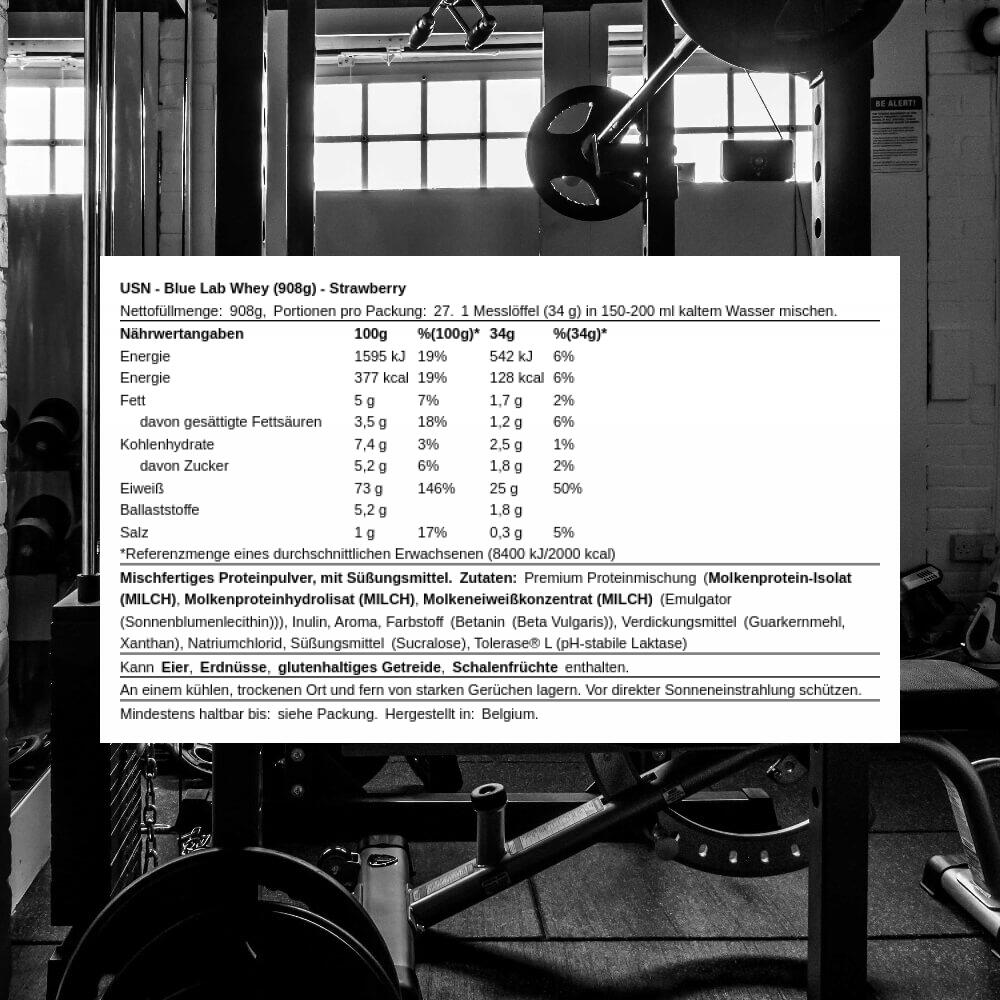 USN Blue Lab Whey (908g) Strawberry - Protéines 3/3