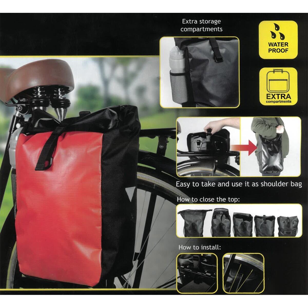 Dunlop wasserdichte Fahrradtasche 15L 3/4