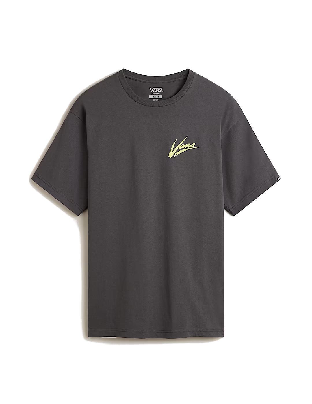VANS Camiseta para Hombre Vans Brush script Gris