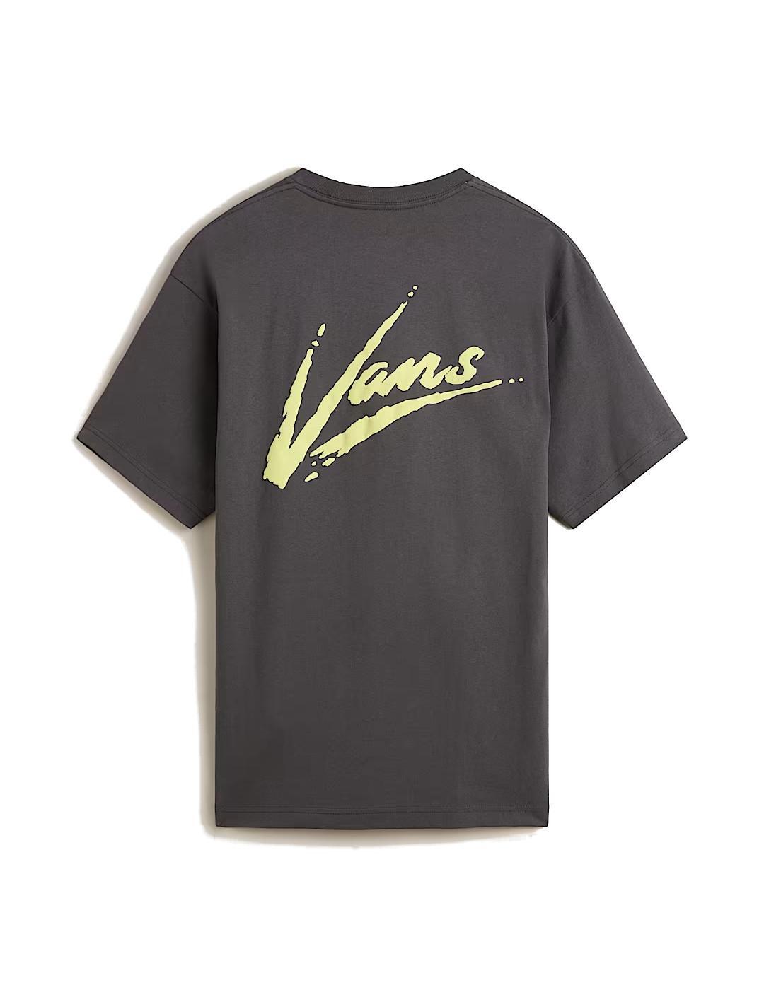 Camiseta para Hombre Vans Brush script Gris 2/4