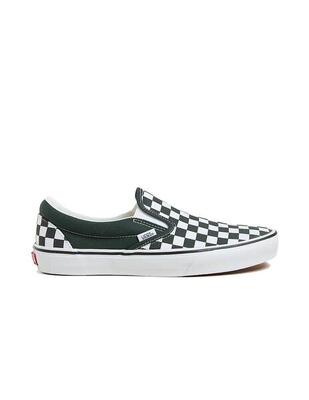 Scarpe da uomo Vans Classic slip-on checkboard verde
