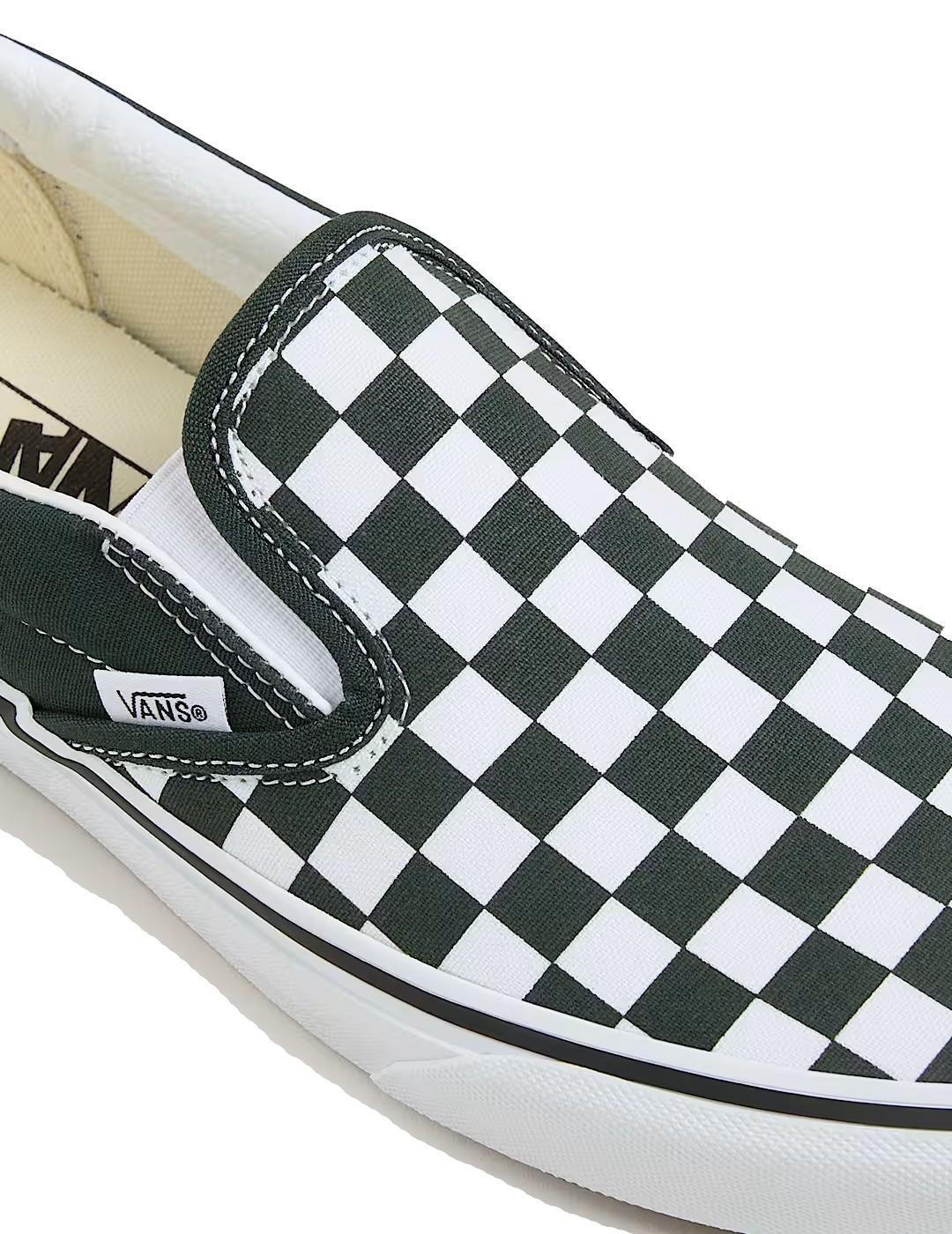 Chaussures pour hommes Vans Classic slip-on checkboard vert 4/5