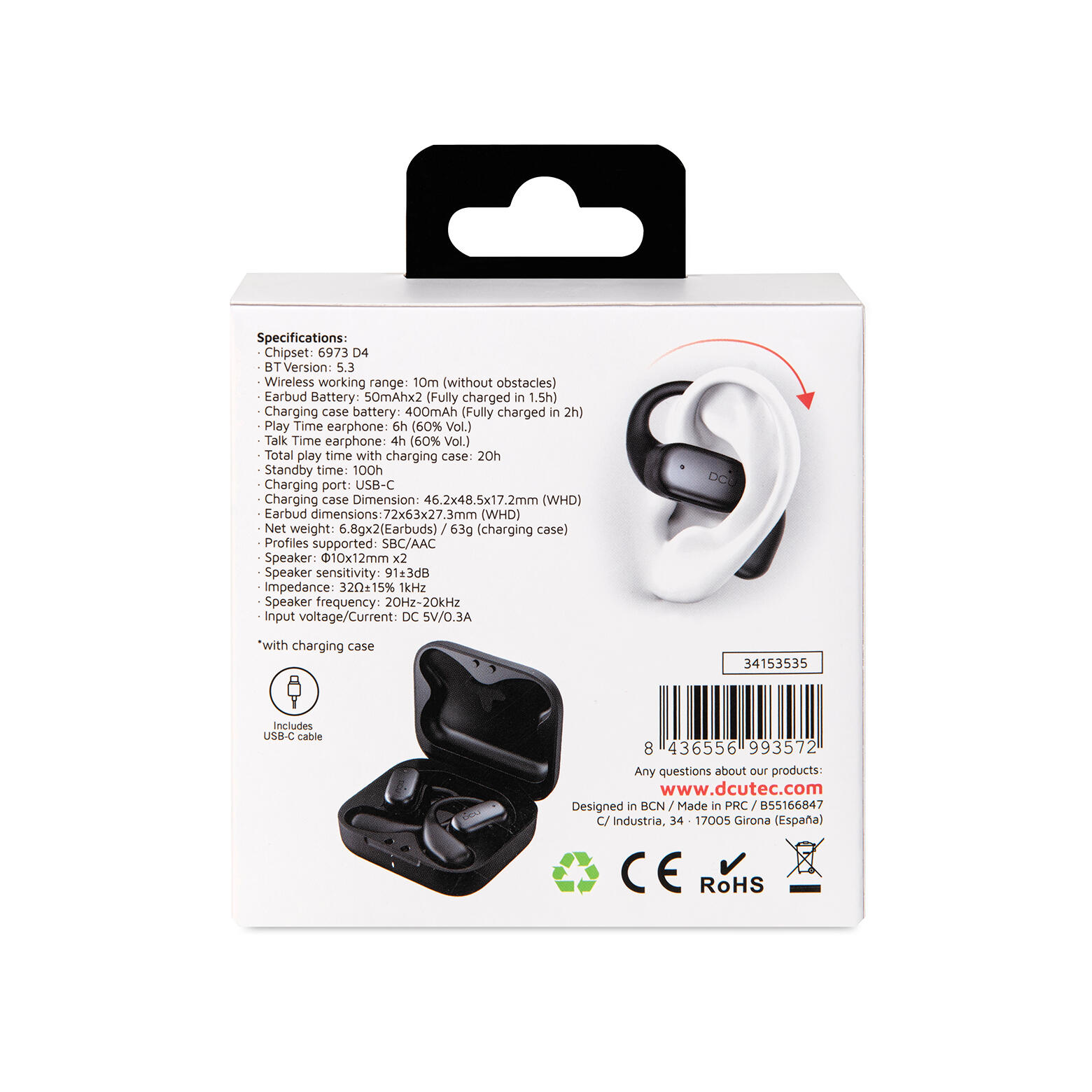 Casque DCU OWS OPEN EAR Sans fil 7/7