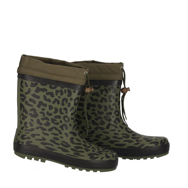 XQ | Bottes de pluie femme | Vert | Imprimé panthère | Taille 40 | Bottes de