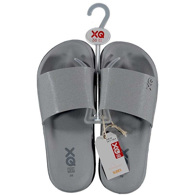 Slippers Dames - Fashion - Zwart - Badslippers dames - Gevormd voetbed 4/5