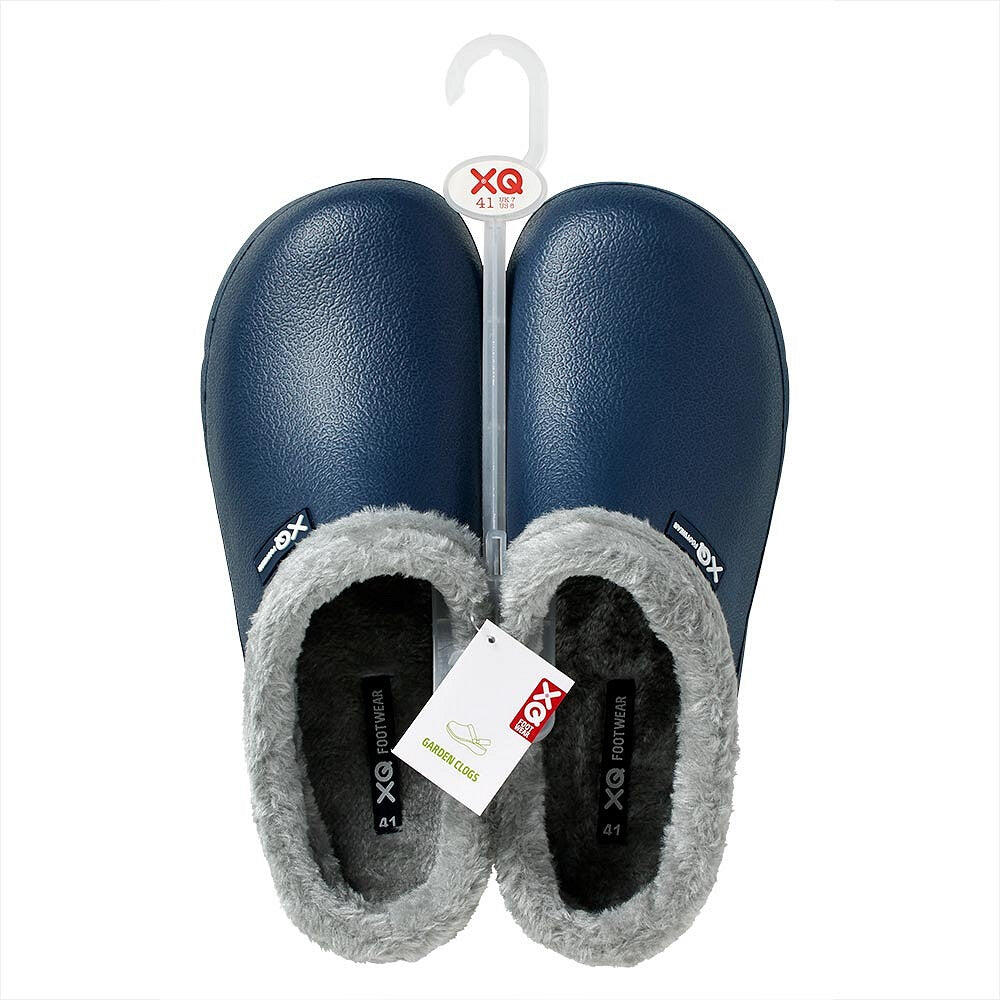 Tuinklompen heren - Fake Fur - Navy - Tuinschoenen - Garden Clogs heren 4/5