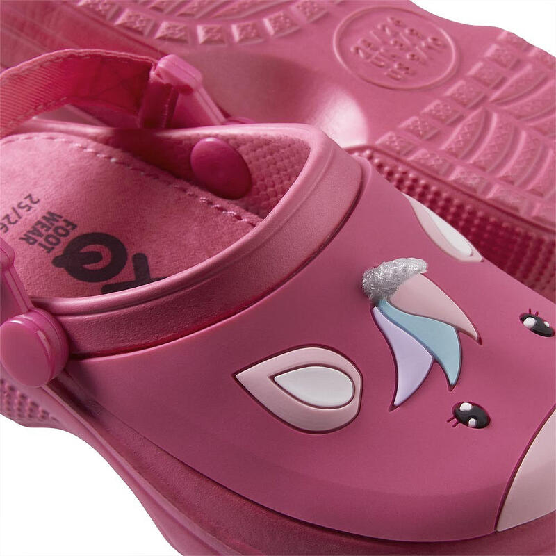 XQ | Sabots de jardin enfant | Licorne | Rose | Taille 27/28 | Chaussures de