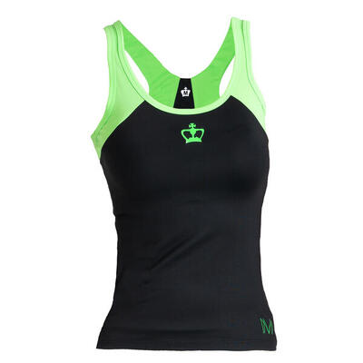 Black Crow Donna Padel Top MM Nero-verde