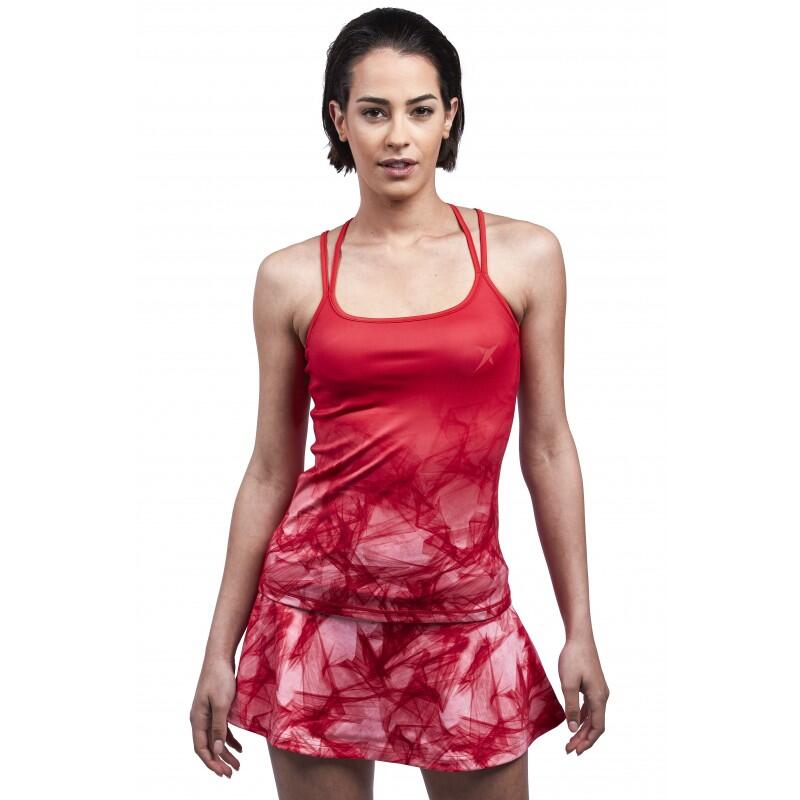 DROP SHOT Camiseta de Tirantes de Pádel Mujer Drop Shot Camiseta Lyra Rojo